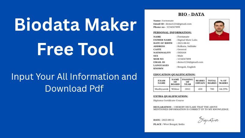 Formmate App Biodata Tool