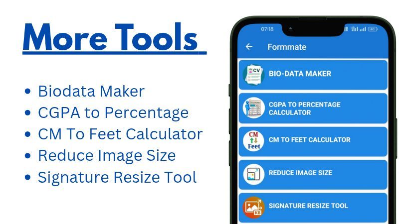 Formmate App More Tools List