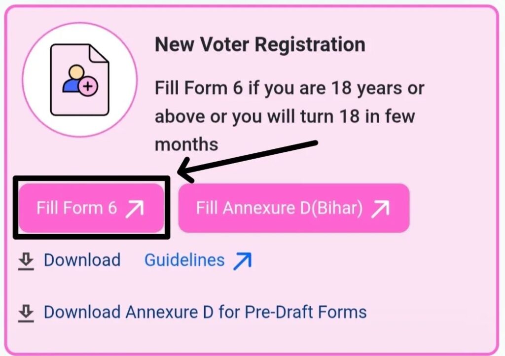 New Voter card Apply online
